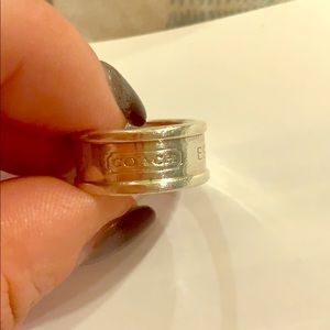 Coach sterling silver “1941” classic ring